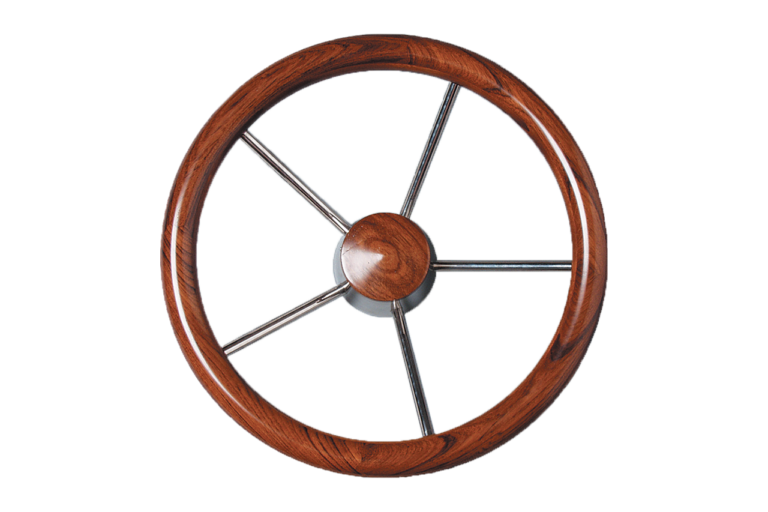 Steering Wheels Volante barca in legno, boat steering wheel wood