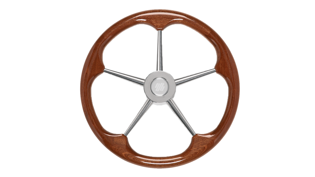 V74 mahogany boat steering wheel Ultraflex